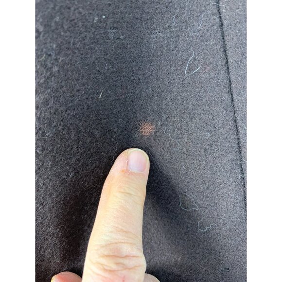 Vintage  Sz 16 Marvin Richards Brown Wool Coat Mink Trim Maxi Brown 7905 - Picture 8 of 15